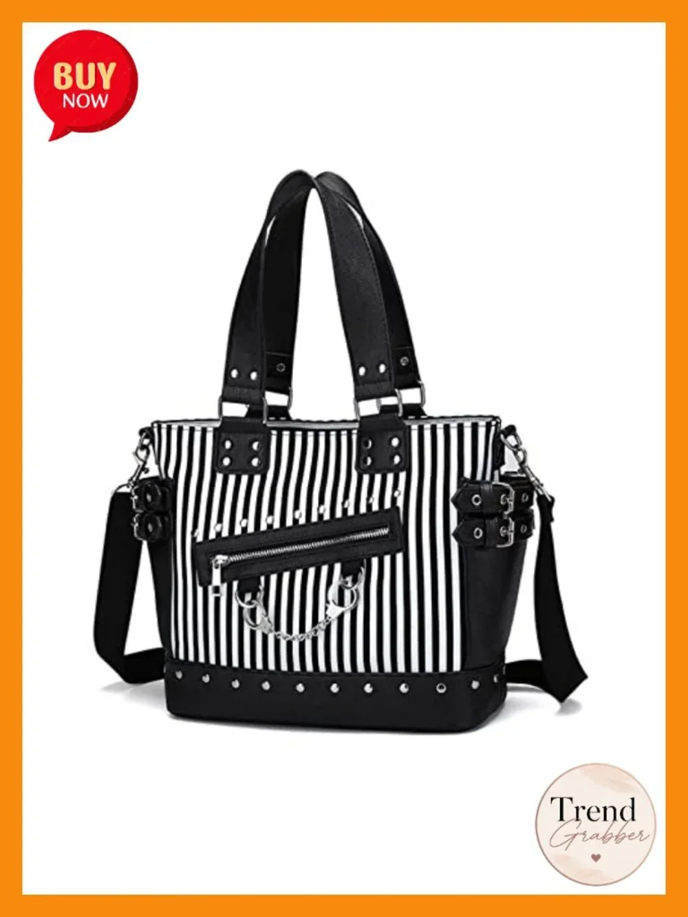 Gothic Canvas Backpack Luminous Skull Crossbody Bag Zipper Shoulder Bag